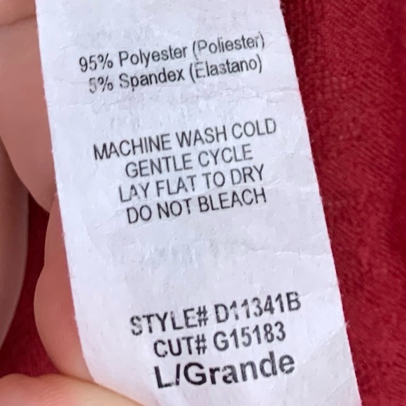 Gilli Red Textured Leopard Printed Short Sleeve Exposed Zip Stretchy Shift Dress - Picture 8 of 8